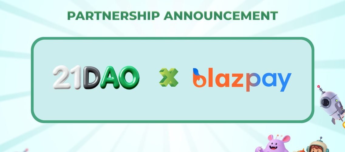 Blazpay partners with 21DAO to connect AI DeFi with task-based Web3 economies